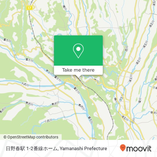 日野春駅 1-2番線ホーム map
