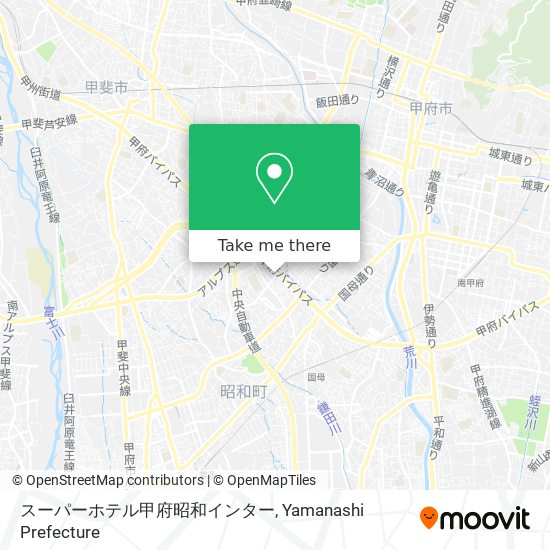 スーパーホテル甲府昭和インター map