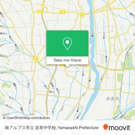 南アルプス市立 若草中学校 map