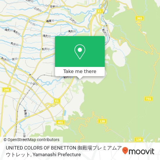 UNITED COLORS OF BENETTON 御殿場プレミアムアウトレット map