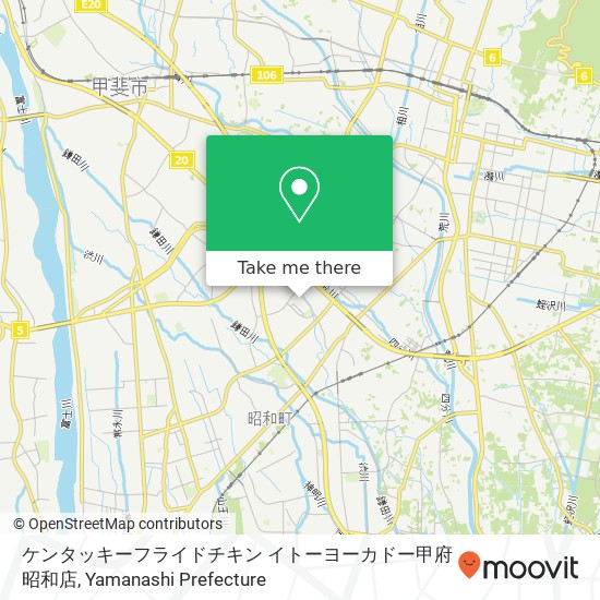ケンタッキーフライドチキン イトーヨーカドー甲府昭和店 map