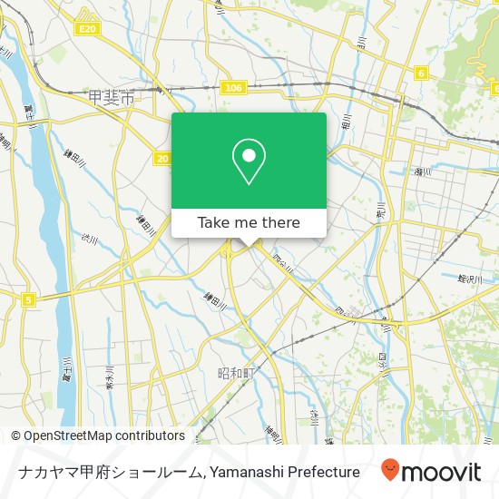 ナカヤマ甲府ショールーム map