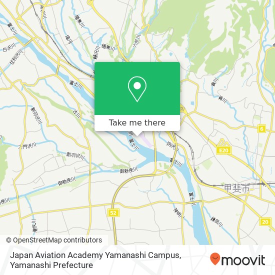 Japan Aviation Academy Yamanashi Campus map