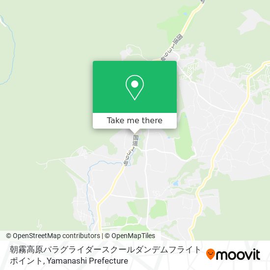 朝霧高原パラグライダースクールダンデムフライトポイント map
