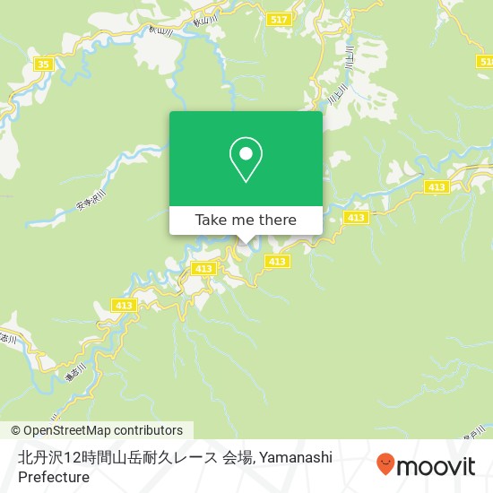 北丹沢12時間山岳耐久レース 会場 map