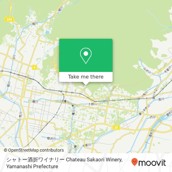 シャトー酒折ワイナリー Chateau Sakaori Winery map