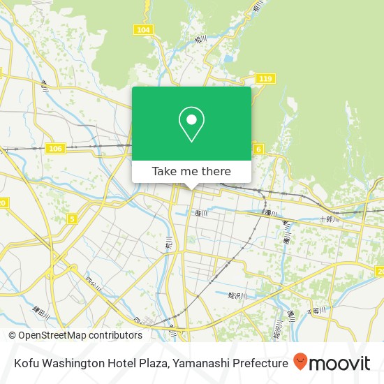 Kofu Washington Hotel Plaza map