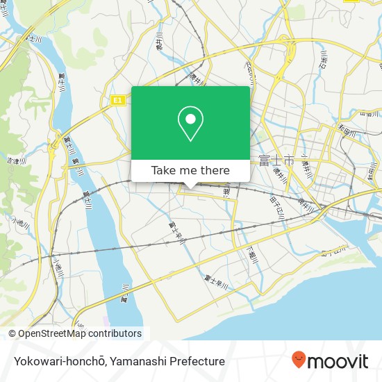Yokowari-honchō map