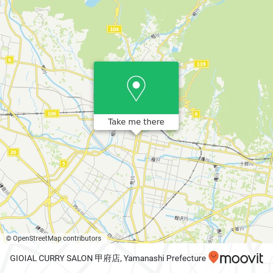 GIOIAL CURRY SALON 甲府店 map