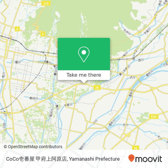 CoCo壱番屋 甲府上阿原店 map