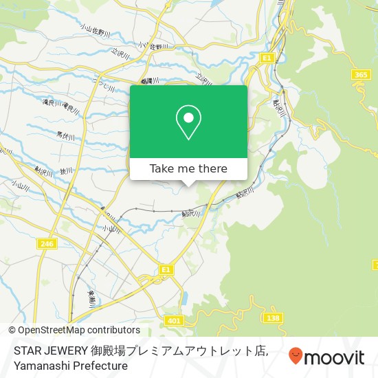 STAR JEWERY 御殿場プレミアムアウトレット店 map