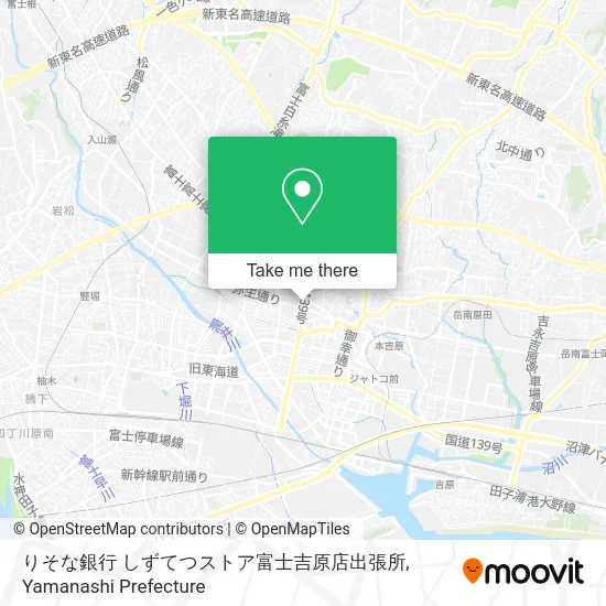 Resona Bank Shizutetsu Store Fuji Yoshiwara Branch map