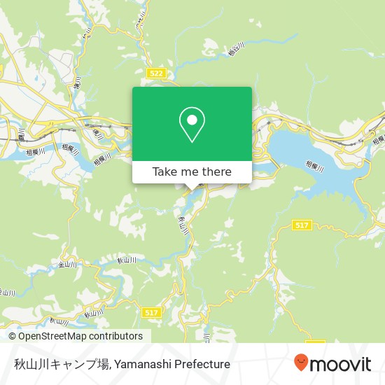 秋山川キャンプ場 map