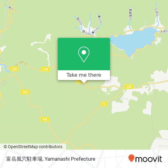 富岳風穴駐車場 map