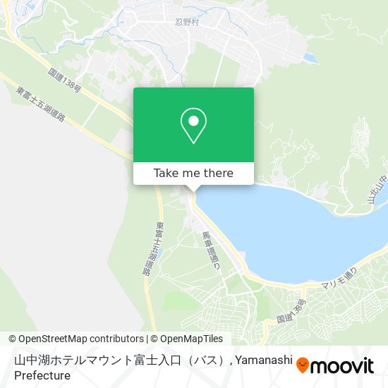 山中湖ホテルマウント富士入口（バス） map