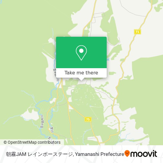 朝霧JAM レインボーステージ map