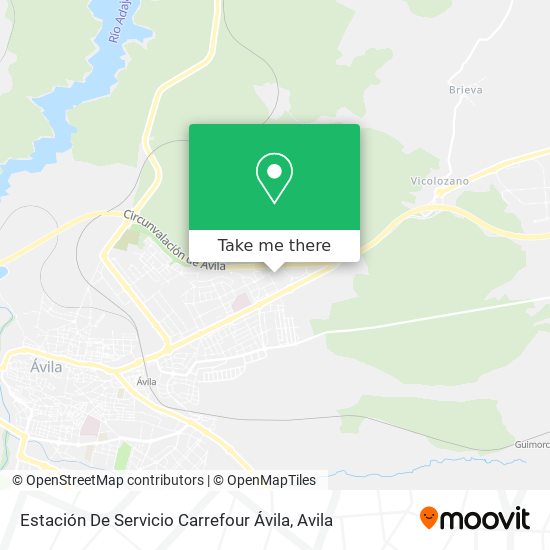 mapa Estación De Servicio Carrefour Ávila