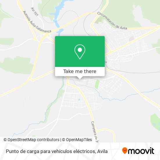 Punto de carga para vehículos eléctricos map