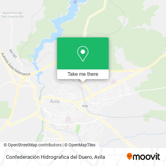 Confederación Hidrografica del Duero map