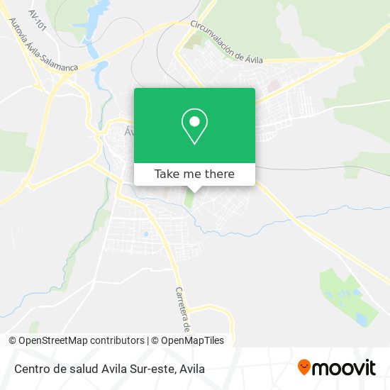 Centro de salud Avila Sur-este map