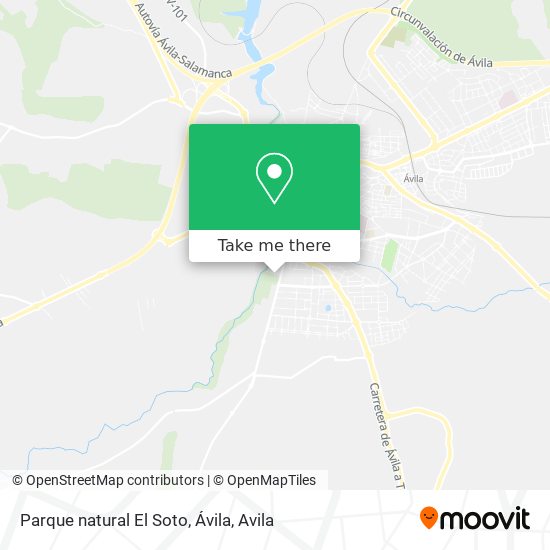 Parque natural El Soto, Ávila map