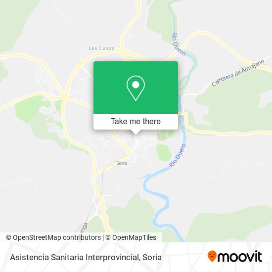 Asistencia Sanitaria Interprovincial map