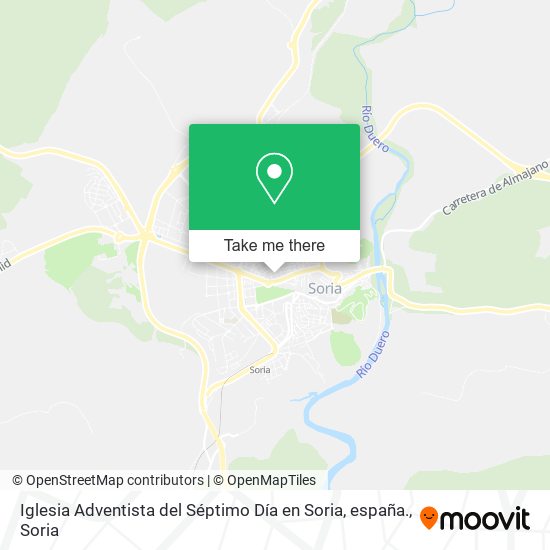 Iglesia Adventista del Séptimo Día en Soria, españa. map