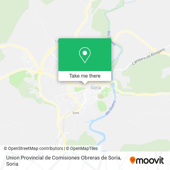 Union Provincial de Comisiones Obreras de Soria map