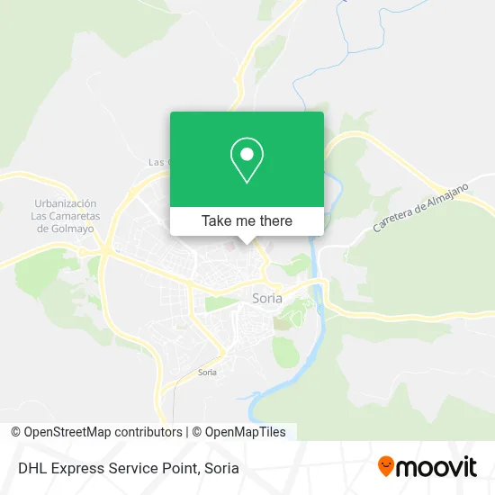 DHL Express Service Point map