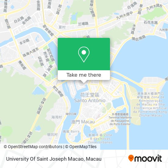 University Of Saint Joseph Macao地圖