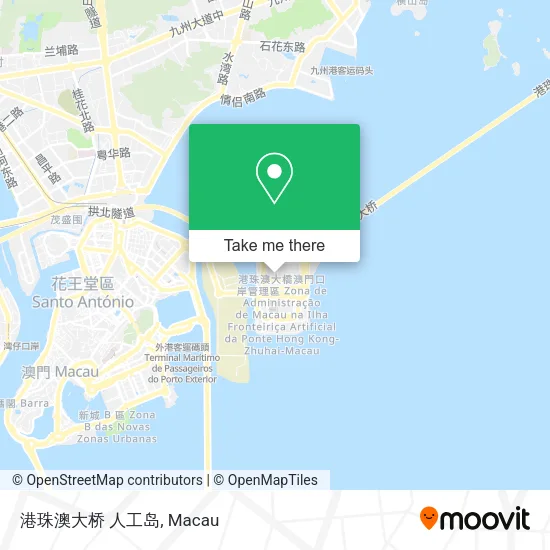 港珠澳大桥 人工岛 map