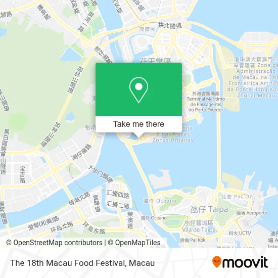 第18屆澳門美食節 The 18th Macau Food Festival地圖