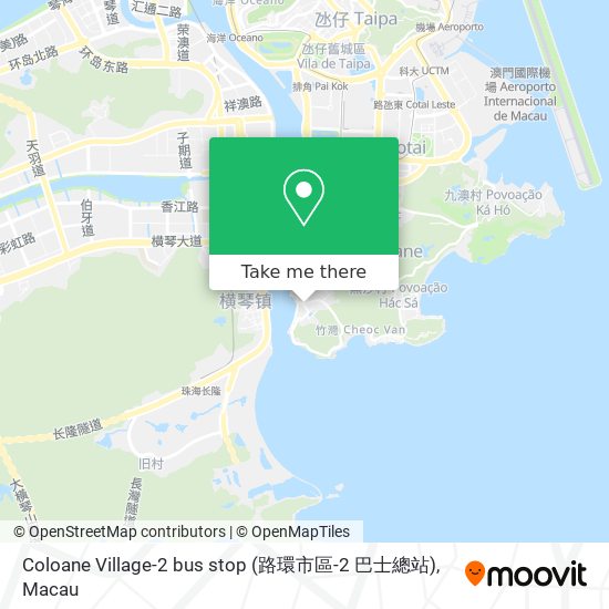 Coloane Village-2 bus stop (路環市區-2 巴士總站)地圖