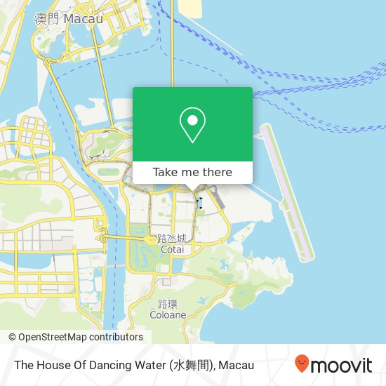The House Of Dancing Water (水舞間) map