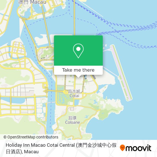 Holiday Inn Macao Cotai Central (澳門金沙城中心假日酒店) map