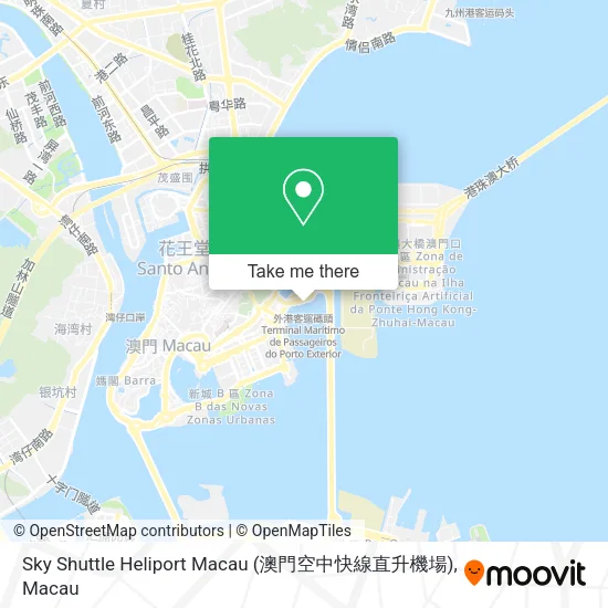 Sky Shuttle Heliport Macau (澳門空中快線直升機場) map