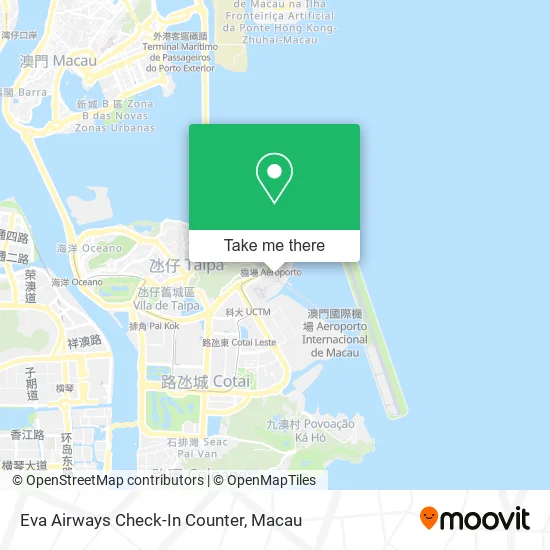 Eva Airways Check-In Counter map