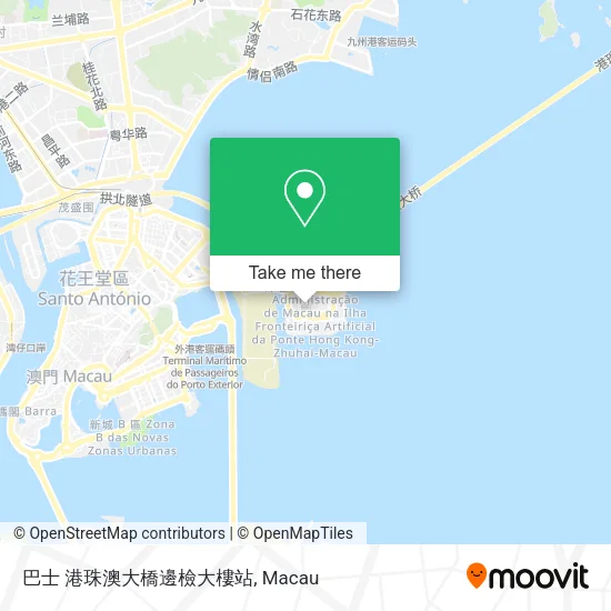 巴士 港珠澳大橋邊檢大樓站 map