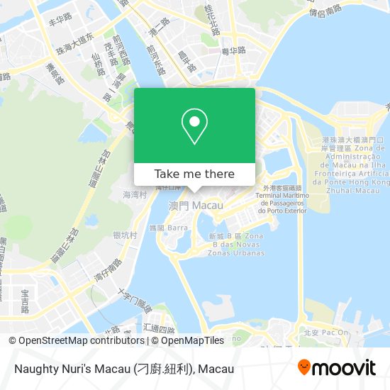 Naughty Nuri's Macau (刁廚.紐利) map