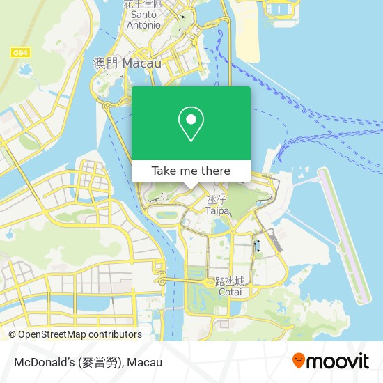 McDonald’s (麥當勞) map