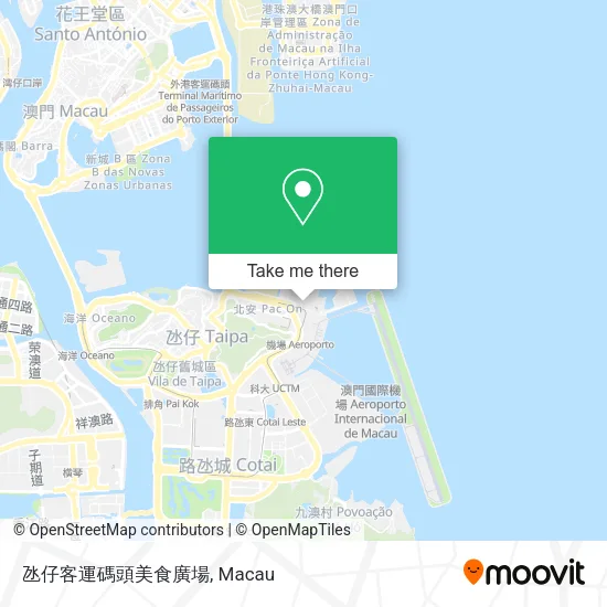 氹仔客運碼頭美食廣場 map