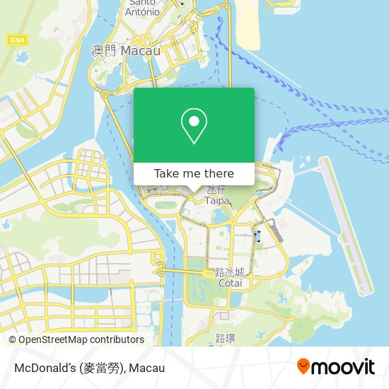 McDonald’s (麥當勞) map