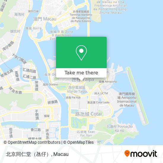 北京同仁堂（氹仔）地圖