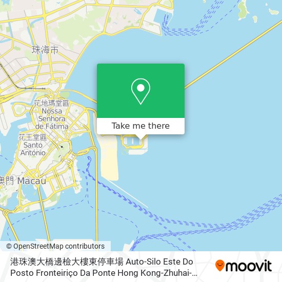 港珠澳大橋邊檢大樓東停車場 Auto-Silo Este Do Posto Fronteiriço Da Ponte Hong Kong-Zhuhai-Macau map