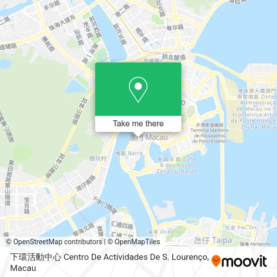 下環活動中心 Centro De Actividades De S. Lourenço map