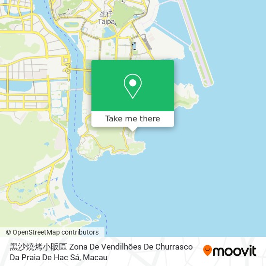 黑沙燒烤小販區 Zona De Vendilhões De Churrasco Da Praia De Hac Sá map