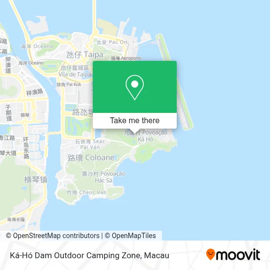九澳水庫戶外體驗營 Zona De Campismo E Diversões Da Barragem De Ká-Hó地圖