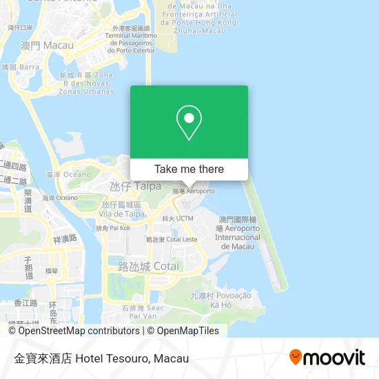 金寶來酒店 Hotel Tesouro map