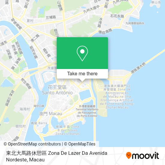 東北大馬路休憩區 Zona De Lazer Da Avenida Nordeste map