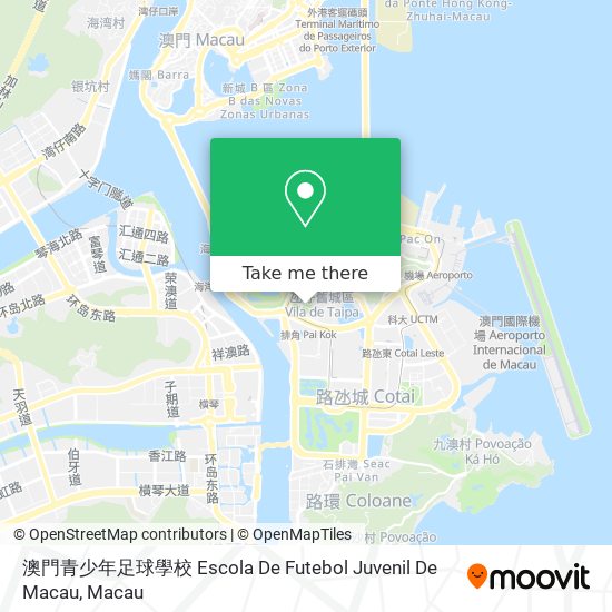澳門青少年足球學校 Escola De Futebol Juvenil De Macau map